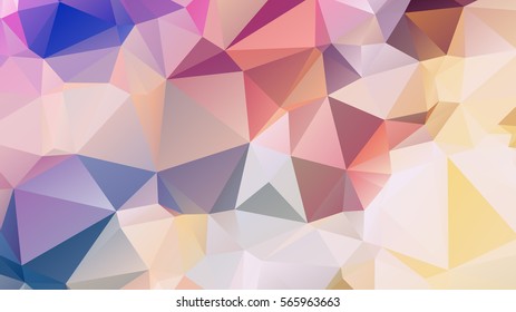 Abstract low poly background, geometry triangle, mosaic pastel color background