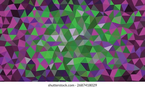 Fondo Abstractas De Poli Bajo Con Triángulos Púrpura Verde Y Rosa Patrón De Textura Poligonal Sin Costuras