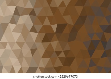 Abstract Low Poly Background in Neutral Brown and Beige Tones with Gradient