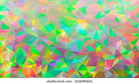 Abstract low poly background of triangles in Red, green, multicolor colors. Substrate for design. 16:9