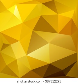 Abstract low poly background of triangles in gold colors