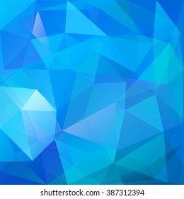 Abstract low poly background of triangles in blue colors