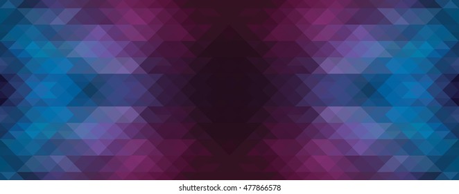 Abstract low poly background of triangles in purple colors. Triangular pattern for your business. Abstract mosaik batskground.