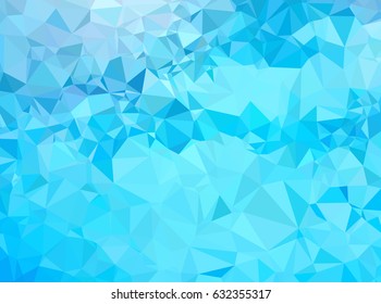 Abstract low poly background of triangles in blue colors