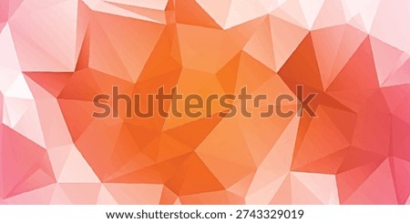 Abstract low poly background with vibrant red and orange geometric triangles.