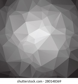 Abstract low poly black and white background vector EPS10 illustration.