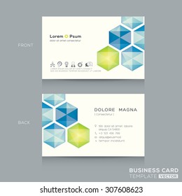 Abstract low poly business card design template