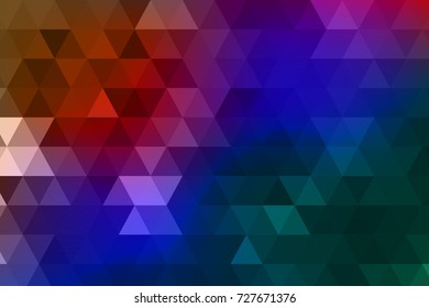 Abstract low poly colorful triangles
