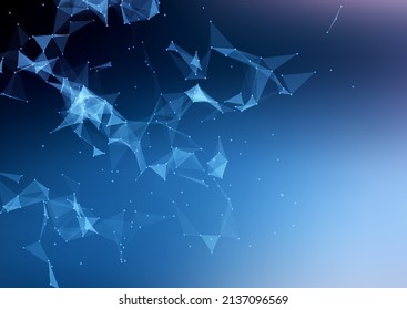 Abstract low poly communications design background 