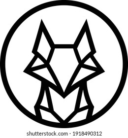 Abstract Low Poly Design of Fox 