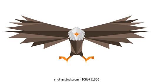 Abstract low poly eagle icon