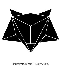 Abstract low poly fox icon