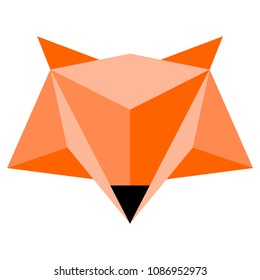 Abstract low poly fox icon