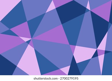Abstract low poly geometric background with violet and blue tones