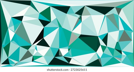 Fondo geométrico Abstractas de bajo poli en tonos verdes y turquesas, diseño moderno para tecnología y marca
