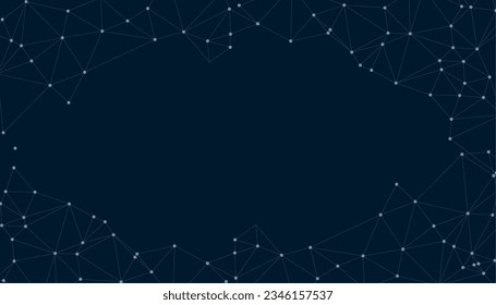 abstract low poly geometric dots and lines for connectivity vector