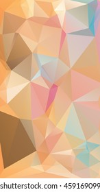 Abstract low poly geometrical background consisting of triangles of different sizes and colors