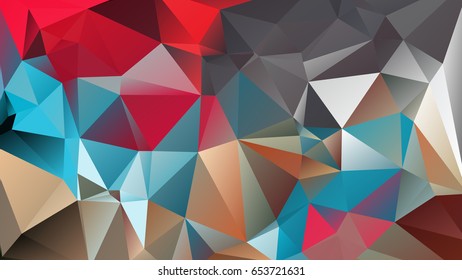 Abstract low poly geometrical background consisting of triangles of different sizes and colors