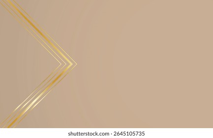 Abstract low poly golden lines on beige background, golden waves lines, art deco pattern for poster, greeting card, banner, background, wallpaper, pattern, graphic and printing.
