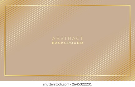 Abstract low poly golden lines on beige background, golden waves lines, art deco pattern for poster, greeting card, banner, background, wallpaper, pattern, graphic and printing.