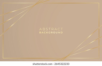 Abstract low poly golden lines on beige background, golden waves lines, art deco pattern for poster, greeting card, banner, background, wallpaper, pattern, graphic and printing.