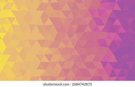 Abstractas bajo gradiente de poli que mezcla el amarillo cálido en magenta