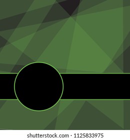 abstract  low poly green label background
