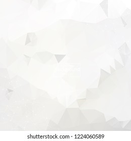 Abstract low poly Grey White technology vector background. Connection structure. Vector data science background. Polygonal vector background. Molecule And Communication Background.
