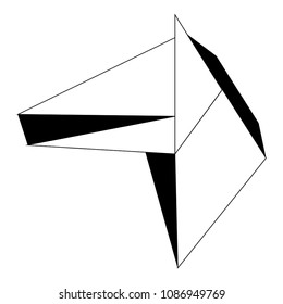 Abstract low poly horse icon
