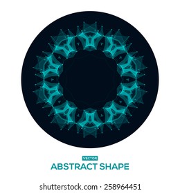 Abstract, low poly, HUD, futuristic, space shape. Futuristic HUD background. Vector