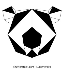 Abstract low poly koala icon