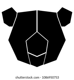 Abstract low poly koala icon