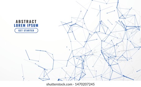 abstract low poly mesh lines white background