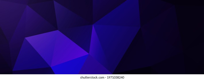 Abstract Low Poly Mosaic Minimalist Blue Background Design.