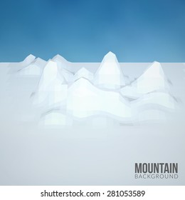 Abstract low poly mountain background. Vector illustration.