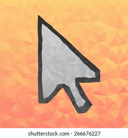 abstract low poly mouse cursor