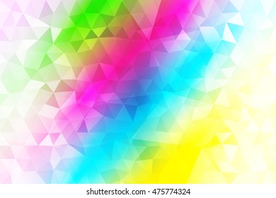 abstract low poly multi color background. vector illustration. for idea your banner, presentation. magenta, yellow, green, blue