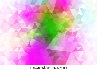 abstract low poly multi color background. vector illustration. for idea your banner, presentation. magenta, yellow, green, blue