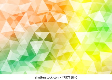 abstract low poly orange, yellow, green background. vector illustration. for idea your banner, presentation