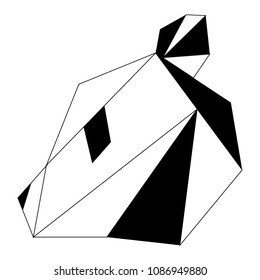 Abstract low poly panda icon