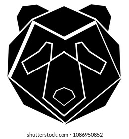 Abstract low poly panda icon