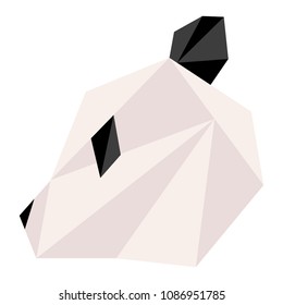 Abstract low poly panda icon