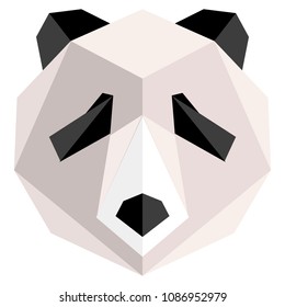 Abstract low poly panda icon