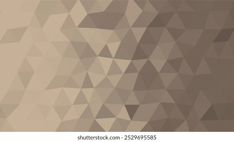 Abstract Low Poly pattern in neutral beige and brown tones