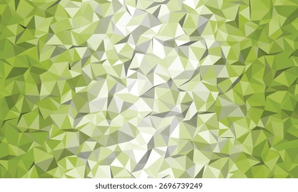 Abstrakte Low-Poly-Polygon-geometrische Hintergrund Textur Muster in lebendigen lime grüne Farbtöne einzeln auf weißem Hintergrund