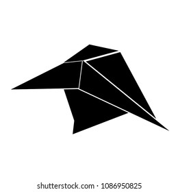 Abstract low poly raven icon