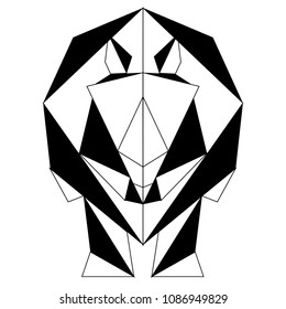 Abstract low poly rhino icon