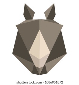 Abstract low poly rhino icon