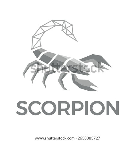 abstract low poly scorpion flat minimalist logo design