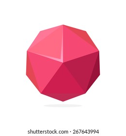Abstract low poly sphere logo.
